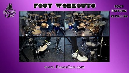 Drum Exercise | Foot Workouts (Part 410 - RLRRLLRR) | Panos Geo