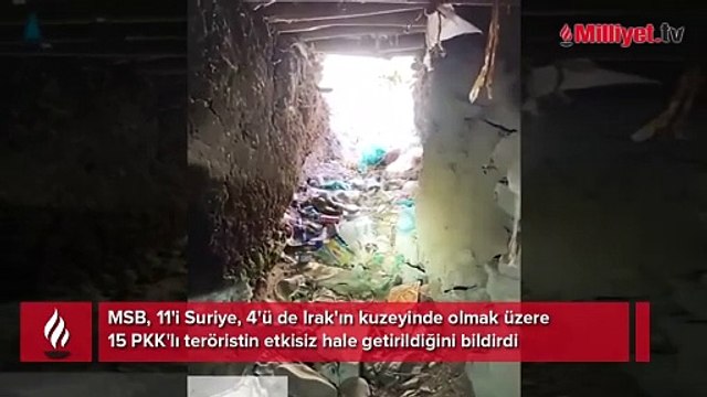 MSB duyurdu: Irak ve Suriye'nin kuzeyinde 15 terörist etkisiz hale getirildi