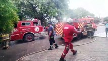 Reportan incendio en una vivienda en inmediaciones del canal Isuto y cuarto anillo de Santa Cruz.