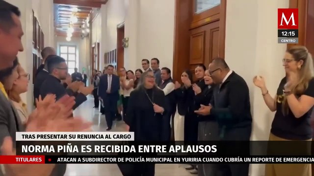 Trabajadores del PJ reciben con aplausos a Norma Piña tras renunciar a la SCJN