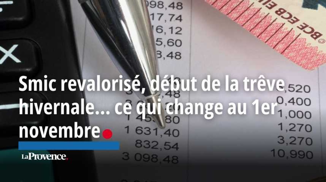 Smic revalorisé, début de la trêve hivernale... ce qui change au 1er novembre