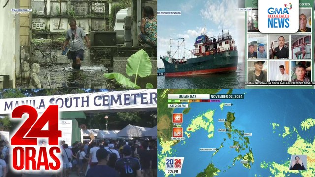 24 Oras: (Part 2) 11 nawawalang sakay ng MV Santa Monica-A1, hinahanap pa; Mahigit 139,000, bumisita sa Manila South Cemetery; Ilang naktiwangwang na nitso sa Kidapawan, tinambakan ng basura; Bagyong Leon, nakalabas na sa PAR, atbp.
