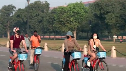 Nube tóxica en Nueva Delhi después de la fiesta hindú del Diwali