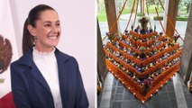 Claudia Sheinbaum presume la ofrenda de Día de Muertos de Palacio Nacional