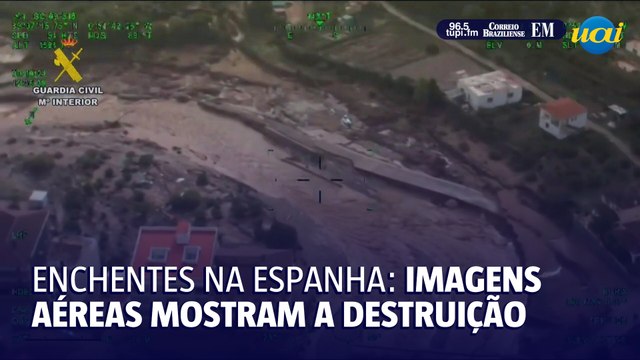 Enchentes na Espanha: imagens aéreas mostram os estragos após inundações