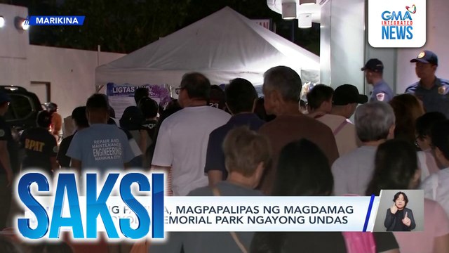 Ilang pamilya, magpapalipas ng magdamag sa Loyola Memorial Park ngayong Undas | Saksi
