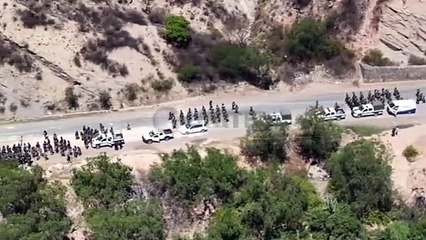 Imágenes áreas: Así se observa el operativo de desbloqueo en Cochabamba