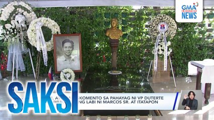 PBBM, ayaw magkomento sa pahayag nI VP Duterte na huhukayin ang labi ni Marcos Sr. at itatapon sa dagat | Saksi