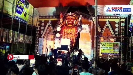 অন্ধকারে মশাল হাতে আগমেশ্বরী মাতার নিরঞ্জন! শান্তিপুরের রাজপথে ভক্তদের জোয়ার