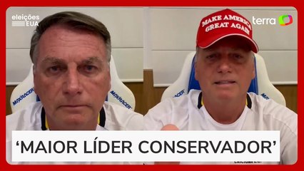 Bolsonaro grava vídeo em apoio a Trump e diz que volta do republicano ‘é certeza de um mundo melhor’