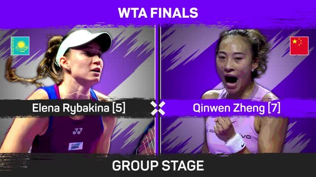 Zheng battles past Rybakina in WTA Finals