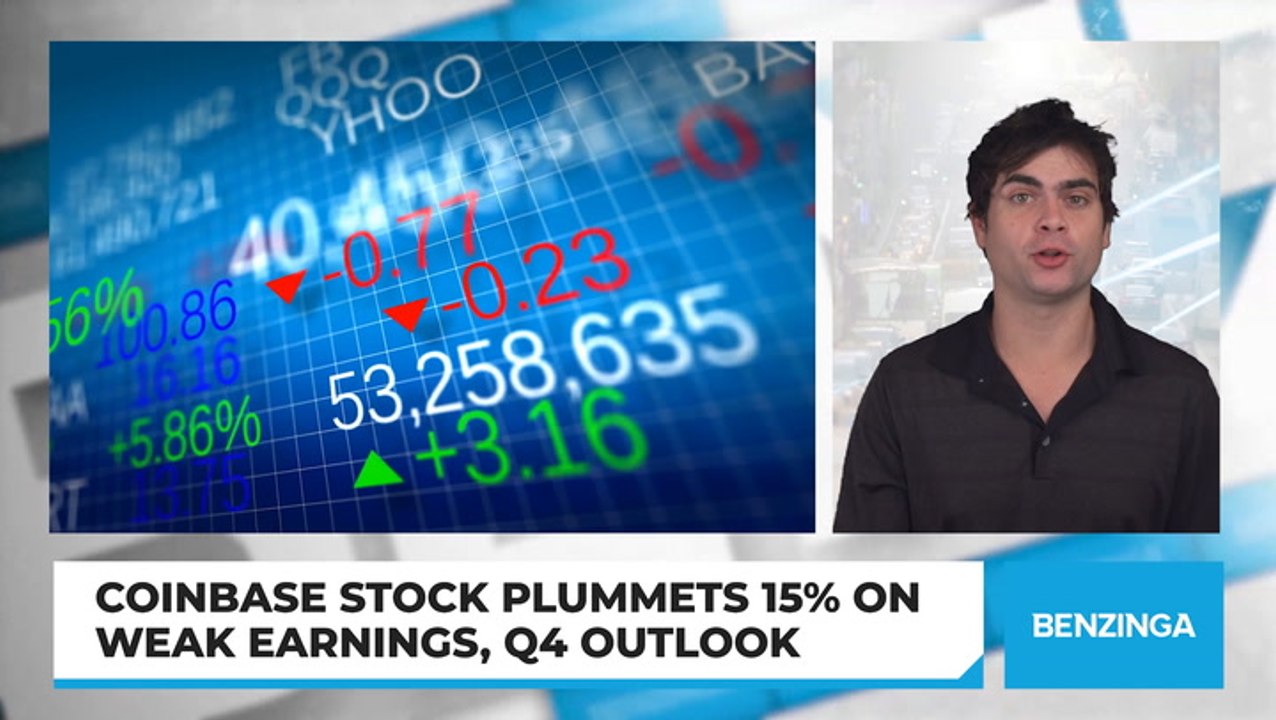 Coinbase Stock Plummets 15% on Weak Earnings, Q4 Outlook