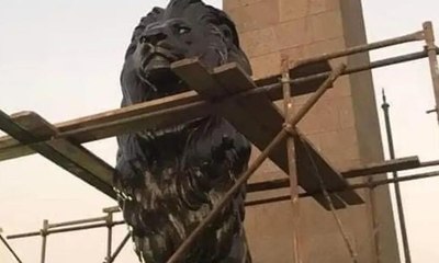 كارثة ترميم أسود قصر النيل