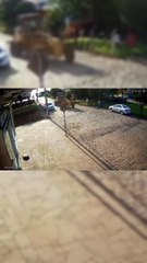 Pneu estourado causa prejuízo impressionante em carro estacionado