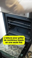 L’astuce pour griller de nombreux toasts en une seule fois ♨️