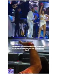 Chayanne bailando muy sensual con una fanática