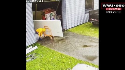 Drywall falls on man working on Michigan State Police post