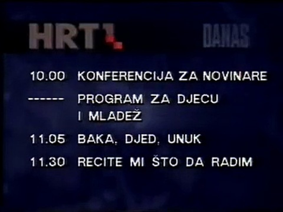 HRT 1 30.04.1995. - TV raspored