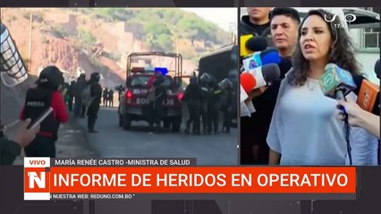 Reporte de heridos de la ministra de Salud