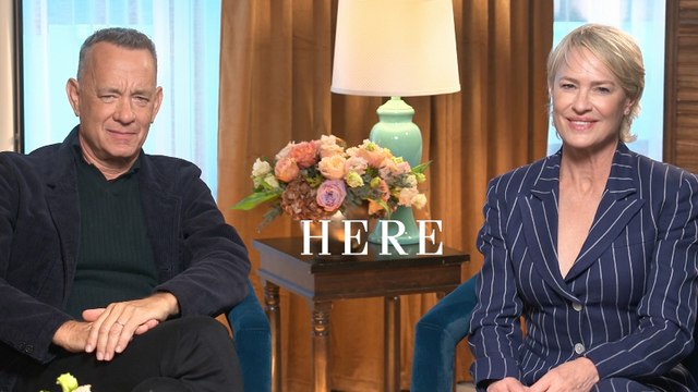 Tom Hanks & Robin Wright Spill on Reuniting for New Film 'Here' 30 Years After 'Forrest Gump' | THR News Video