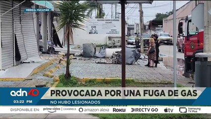 Explosión en un una lavandería dejó severos daños en un edificio en Mérida, Yucatán