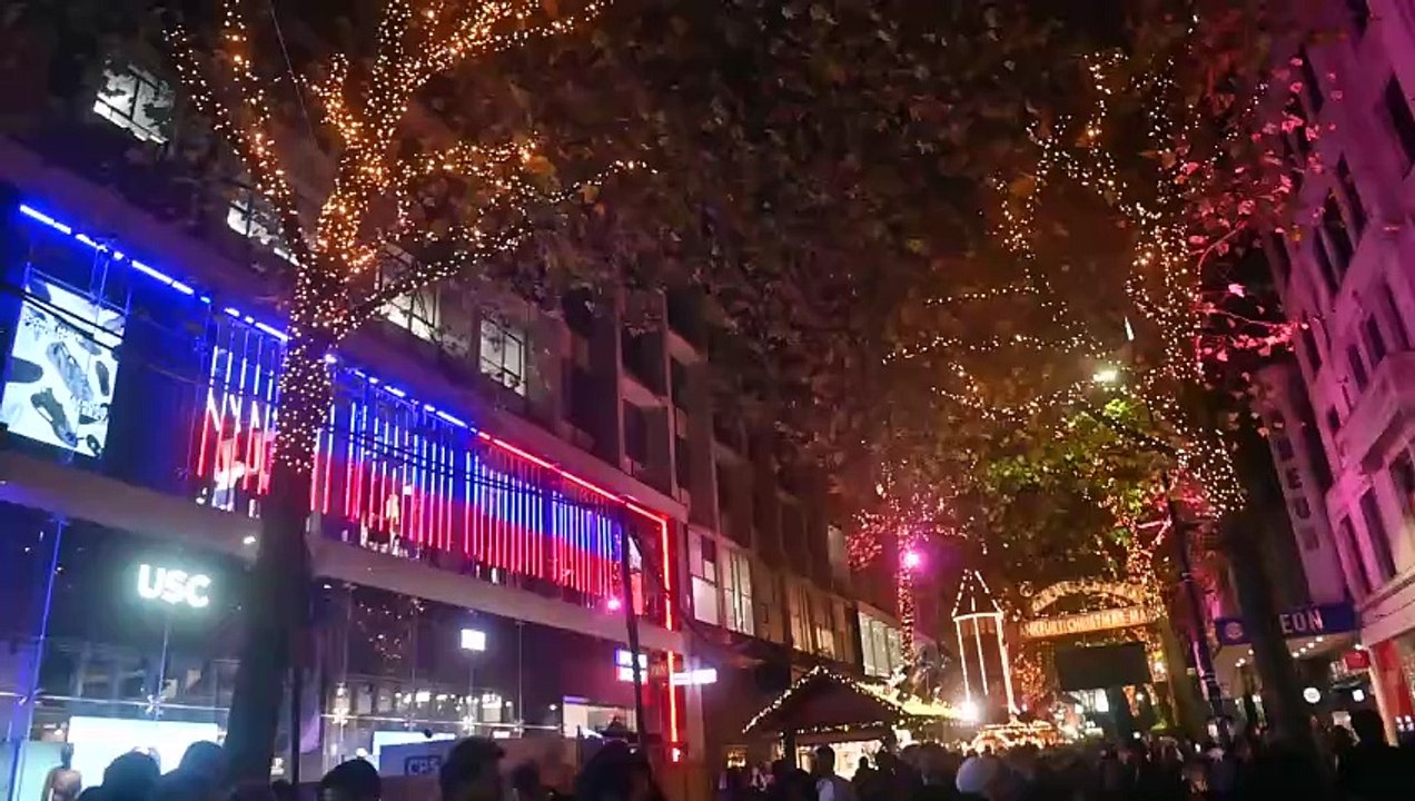 The opening night of Birmingham Christmas market.