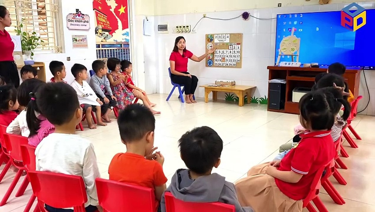 Tiết học Lịch thời gian cho trẻ 4 tuổi - trường MN Tiền Yên B - Hoài Đức