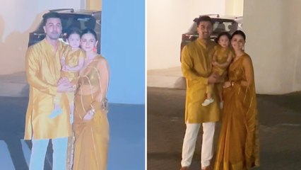 Brahmāstra Couple Alia Bhatt-Ranbir Kapoor Celebrate Bollywood Style Diwali With Daughter Raha
