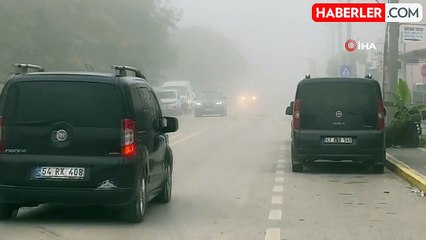 Kocaeli'de Sis Sürücülere Zor Anlar Yaşatıyor