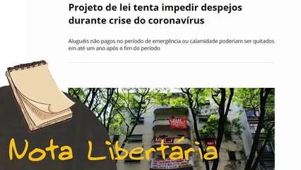 Máfia estatal suspende necessidade de se pagar o aluguel | Nota Libertária - 09/04/20 | ANCAPSU