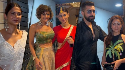 Jennifer Winget, Mouni Roy & Tridha Choudhury Attend Mandira Bedi's Starry Diwali Party!