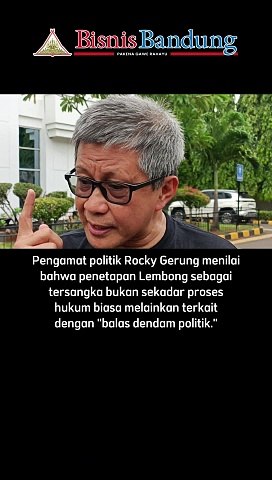 Rocky Gerung Soroti Kasus Tom Lembong, Balas Dendam Politik Jokowi?