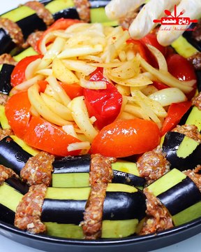 اطيب صينية كباب مع الباذنجان لذيذة وشهية وسهلة التحضير مع رباح محمد