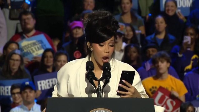 Cardi B makes fun of ‘Donny Dunk’ Trump as she attacks record on women at Harris rally