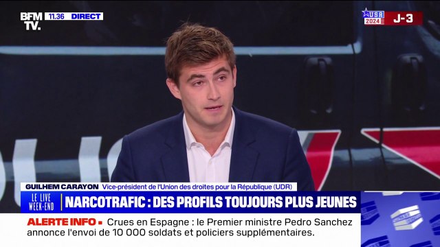 Trafic de drogues: Guilhem Carayon, vice-président de l'UDR, veut augmenter l'amende de 200 euros à 1.000 euros qui vise le consommateur