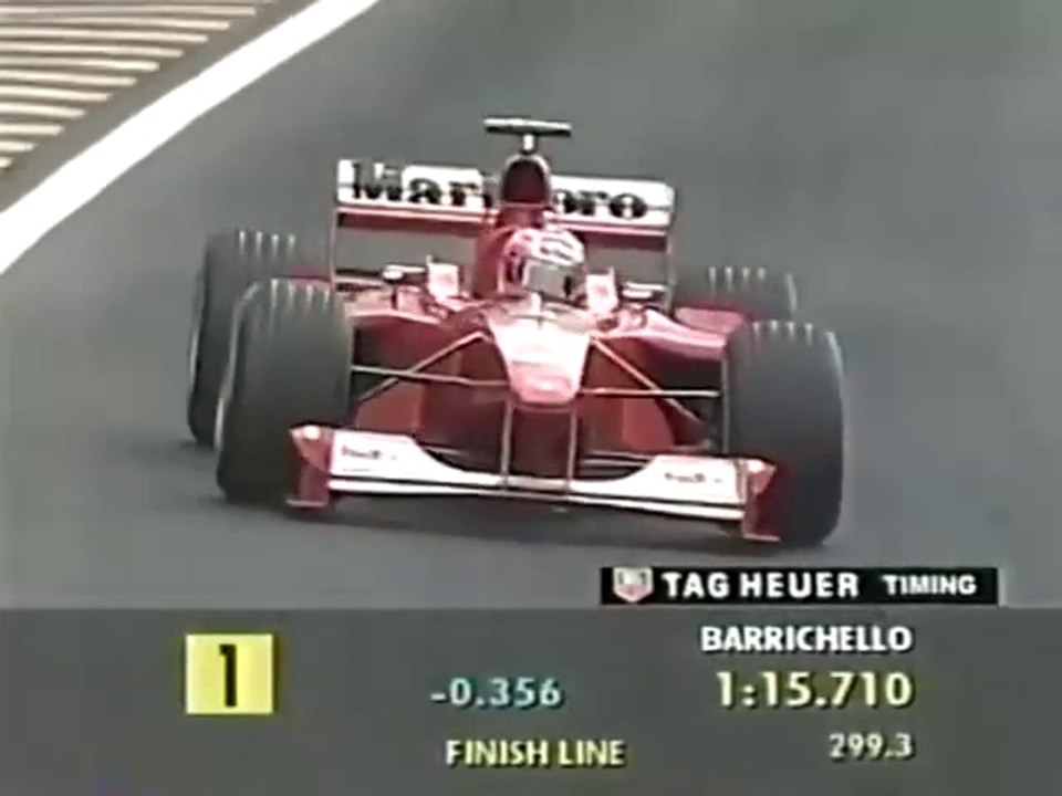 F1 – Rubens Barrichello (Ferrari V10) laps in qualifying – Brazil 2000