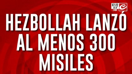 Guerra en Medio Oriente: Hezbollah lanzó al menos 300 misiles contra Israel