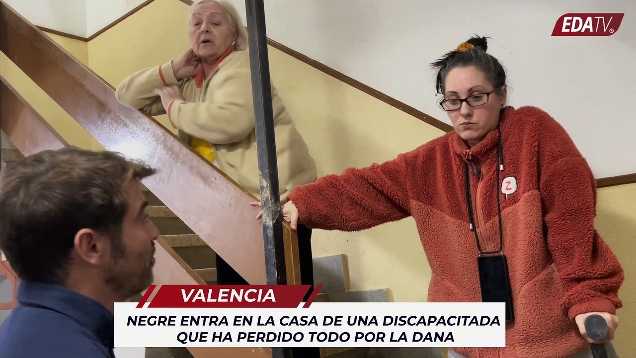 Negre entra en la casa de una discapacitada que ha perdido todo por la DANA