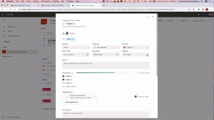 How to USE Microsoft Planner for Office 365 On a Mac - Tutorial 14 - Repeat a Task - Basic | New