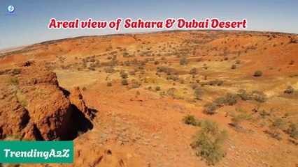 Areal view of  Sahara & Dubai Desert