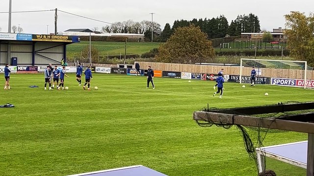 Irish League shooting drill before Loughgall v Glenavon at Lakeview Park