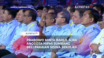 Prabowo Sebut Nama Bahlil saat Minta Anggota HIPMI Sumbang Pakaian Bagi Siswa Sekolah