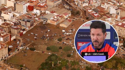 Simeone mostró su opinión sobre las consecuencias de la DANA: "No tiene ningún sentido jugar"