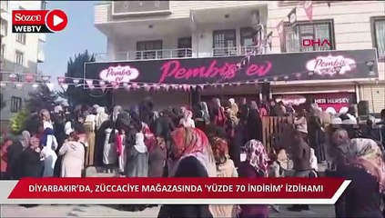 Züccaciye mağazasında 'yüzde 70 indirim’ izdihamı