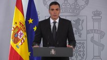 Intervención de Pedro Sánchez desde La Moncloa