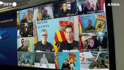 Maltempo in Spagna, Sanchez visita il quartier generale dell'unita' di emergenza