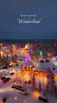 Step Into a Magical Winter Wonderland in Lapland Snow Covered Trees Frozen Lakes and The Northern Lights Dancing Across the Sky