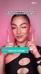 3 Easy Halloween Makeup Ideas Using Only Eyeshadow & Eyeliner