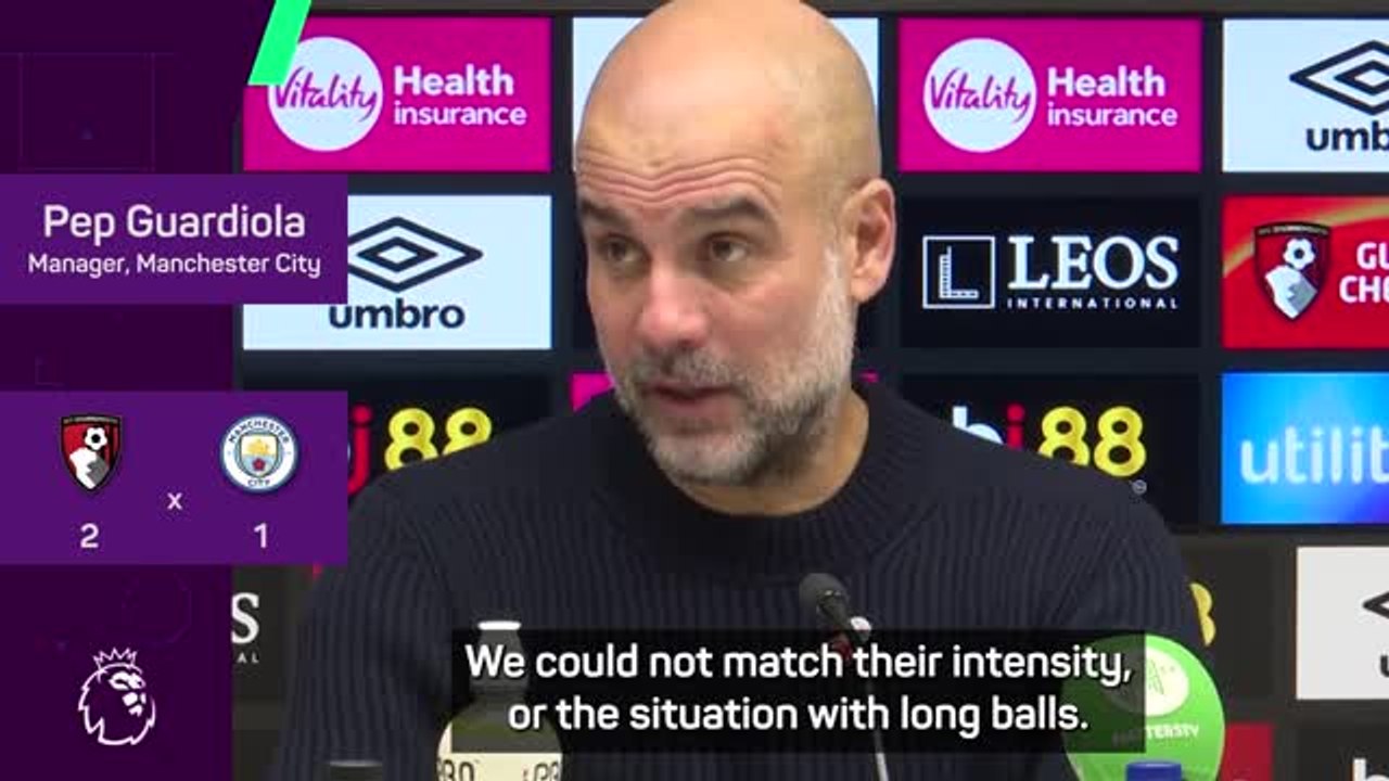 Guardiola admits City 'could not match' Bournemouth intensity in shock defeat