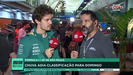 vo regulamento da Fórmula 1 são complicados para andar na chuva", diz Felipe Drugovich após o adiamento da classificação para o GP de São Paulo.